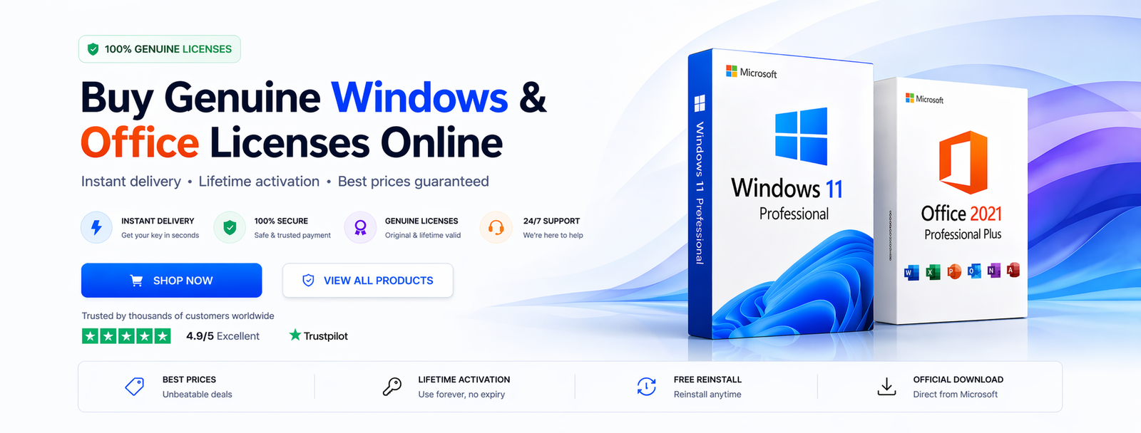 Cheap Windows 11 Pro key and Office 2021 license instant delivery secure activation
