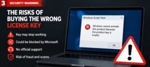 windows activation error invalid product key warning
