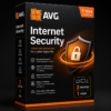 AVG Internet Security 3 devices 1 year license key - genuine antivirus software with firewall and ransomware protection