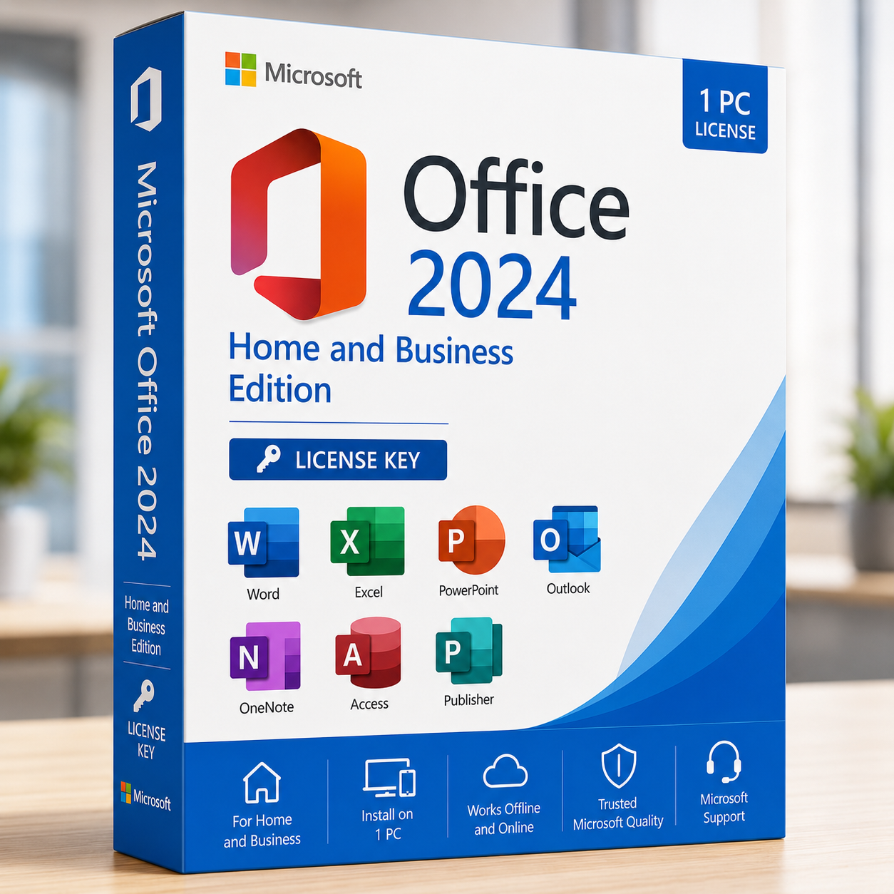 Office 2024 Home and Business license key - genuine Microsoft one-time purchase with Word Excel PowerPoint Outlook OneNote Office 2024 Home and Business license key - genuine Microsoft one-time purchase with Word Excel PowerPoint Outlook OneNote