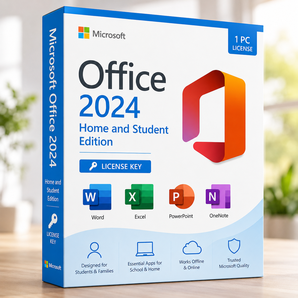 Office 2024 Home and Student license key - Microsoft perpetual license with Word Excel PowerPoint OneNote for students Office 2024 Home and Student license key - Microsoft perpetual license with Word Excel PowerPoint OneNote for students
