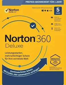 Norton 360 Deluxe — 5 Devices 1 Year License Key