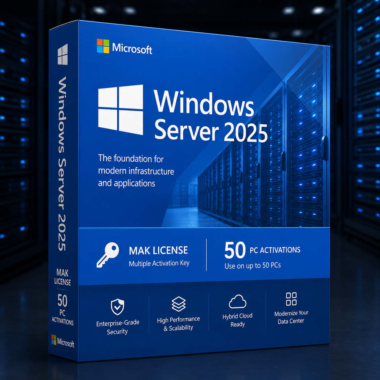 Windows Server 2025 MAK 50 PC activation key - volume license for data center and enterprise deployment Windows Server 2025 MAK 50 PC activation key - volume license for data center and enterprise deployment